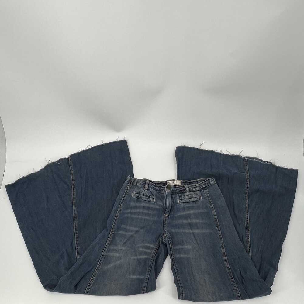Free People Women Blue Wide Leg Flare Jeans | Size 24 Regular - Picture 6 of 7